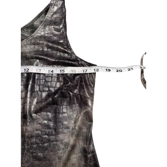 Chico's Gray Metallic Sleeveless Blouse Size 1 Size Medium - Picture 5 of 5